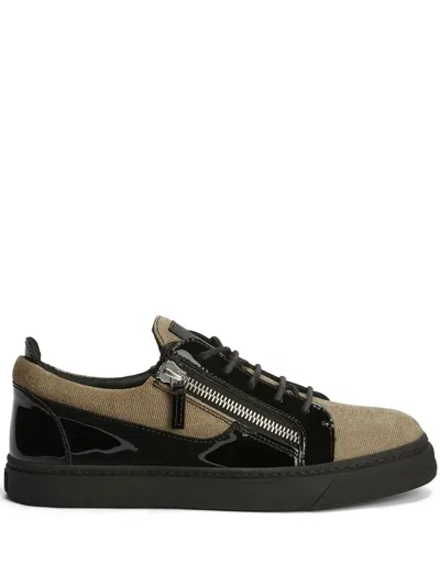 Giuseppe Zanotti Piqué Weave Panelled Sneakers In 中性色