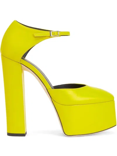 Giuseppe Zanotti Platform Square-toe Pumps In Yellow