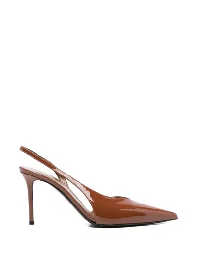 Giuseppe Zanotti Pointed Slingback Pumps In Brown