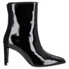 Giuseppe Zanotti Pointed Toe Ankle Boots In Black Patent Leather In Black