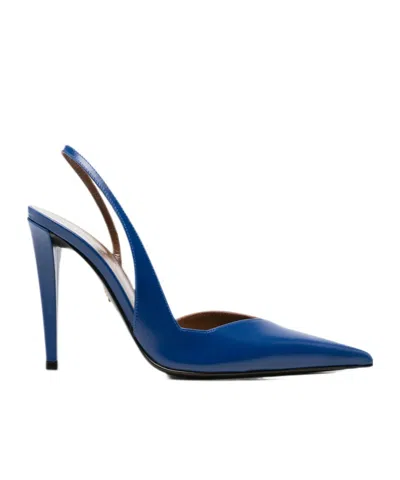 Giuseppe Zanotti Desideria Pointed-toe Slingback Pumps In Blue