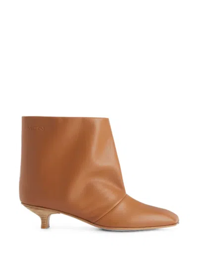 Giuseppe Zanotti Pointed-toe Leather Ankle Boots In Brown