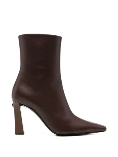 Giuseppe Zanotti Pointed-toe Leather Boots In Burgundy