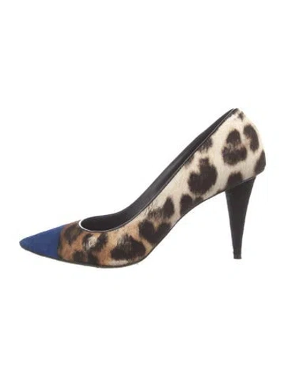 Pre-owned Giuseppe Zanotti Ponyhair Animal Print Pumps In Neutral