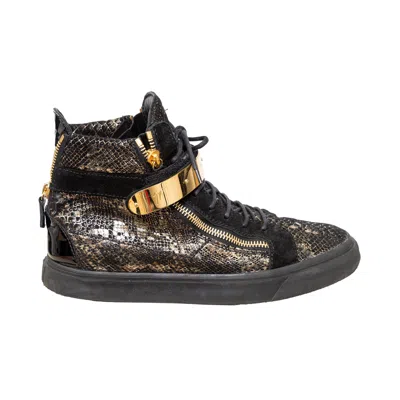 Giuseppe Zanotti Printed Snakeskin Sneakers - '10s In Black