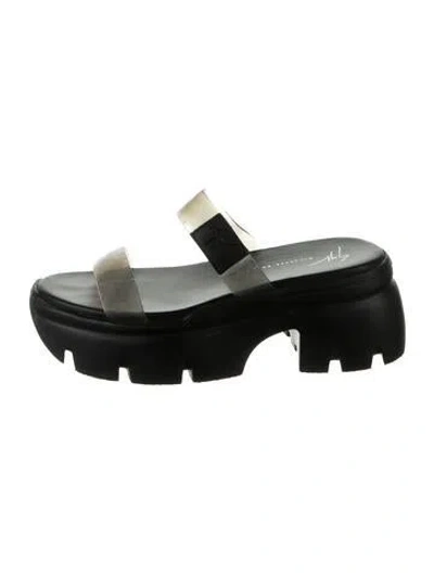 Pre-owned Giuseppe Zanotti Pvc Slides In Black