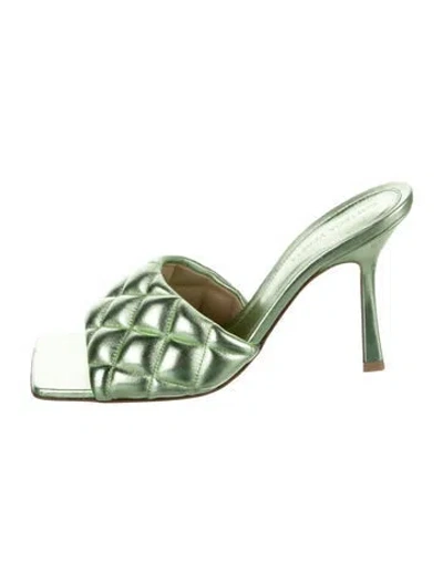 Pre-owned Giuseppe Zanotti Quilted Pattern Leather Slides