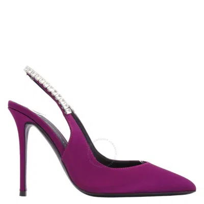 Giuseppe Zanotti Rachyl Crystal Embellished Slingback Pumps In Purple