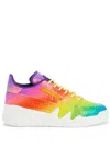 Giuseppe Zanotti Rainbow Crocodile-effect Trainers In Yellow