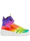 Giuseppe Zanotti High-top-sneakers Mit Regenbogen-print In Yellow