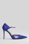 Giuseppe Zanotti Raquel D Orsay 105 Pumps In Blue Leather In Blue