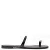 Giuseppe Zanotti Toe-strap Leather Sandals In Black