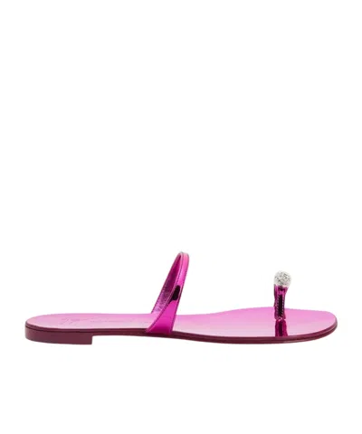Giuseppe Zanotti Ring Crystal-embellished Flip-flops
