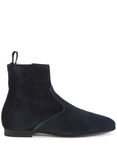 Giuseppe Zanotti Ron Almond-toe Boots In Black