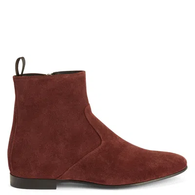 Giuseppe Zanotti Ron Panelled Suede Ankle Boots In Brown