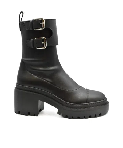 Giuseppe Zanotti Round-head Short Boots In Black