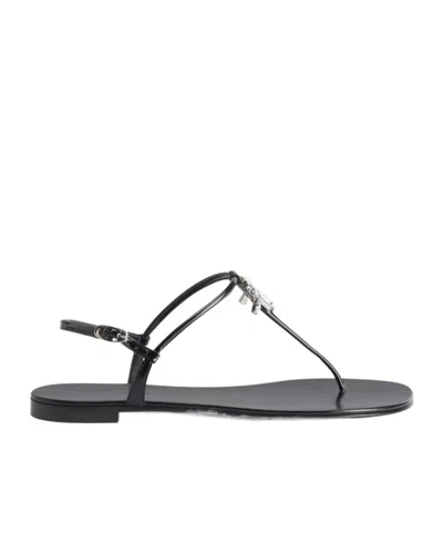 Giuseppe Zanotti Round-headed Flat Sandals In Gray