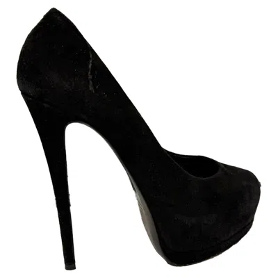 Giuseppe Zanotti Round-toe Platform Pumps In Black Suede