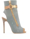 Giuseppe Zanotti Roxie Distressed-effect Denim Ankle Boots In Blue