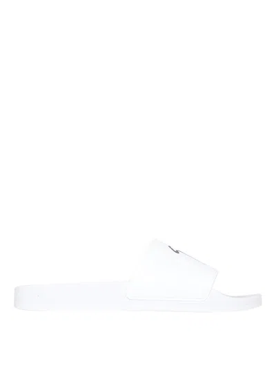 Giuseppe Zanotti Rubber Slide Sandals In White