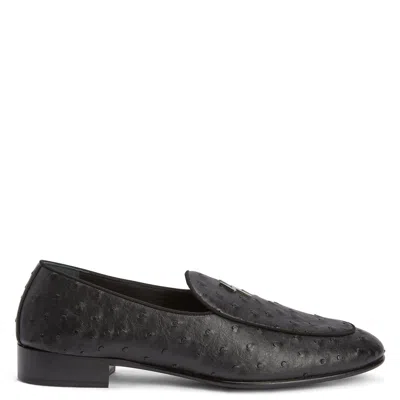 Giuseppe Zanotti Rudolph Leather Loafers In Black