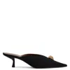 Giuseppe Zanotti Carole Leather Mules Pointed Toe Embellishment In Blue