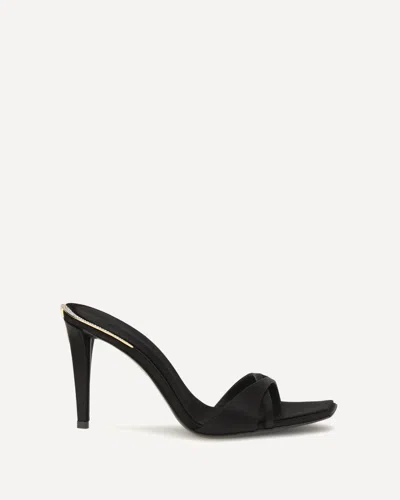 Giuseppe Zanotti Salamander Satin Mules Sandals In Black