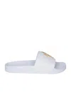 Giuseppe Zanotti Slide Sandal With Flat Sole And Open Toe In White