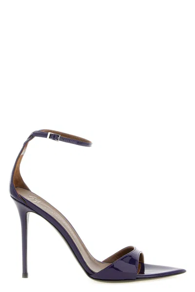 Giuseppe Zanotti Sandalo 'intriigo Strap' In Purple