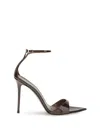 Giuseppe Zanotti 105mm Pointed-toe Ankle-strap Sandals In Black