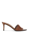 Giuseppe Zanotti Metallic Multi-strap Stiletto Slide Sandals In Brown
