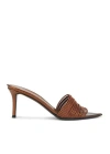 Giuseppe Zanotti Metallic Multi-strap Stiletto Slide Sandals In Brown