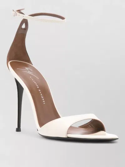 Giuseppe Zanotti Sandals Heel Open Toe Pointed Ankle Strap In White