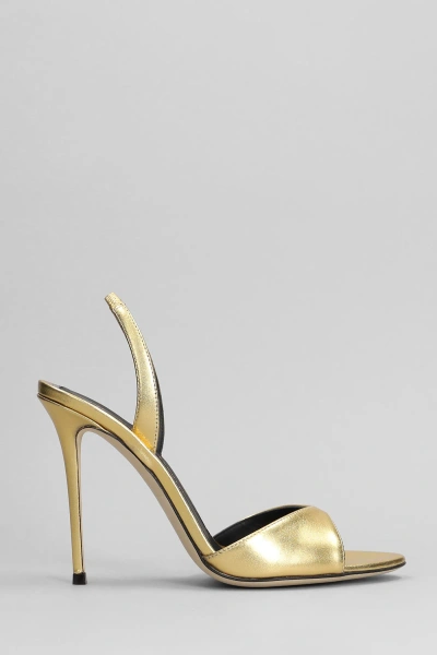 Giuseppe Zanotti Sandals In Gold Leather