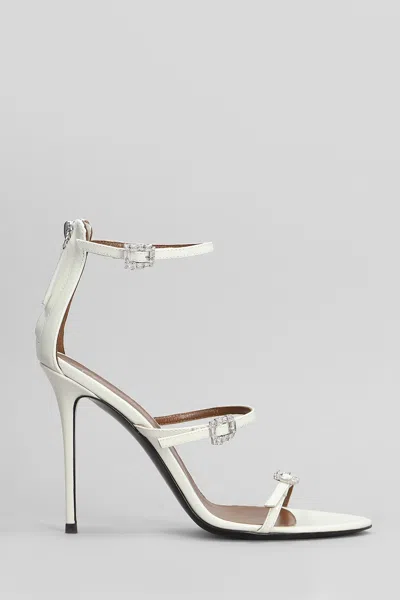 Giuseppe Zanotti Sandals In White Patent Leather