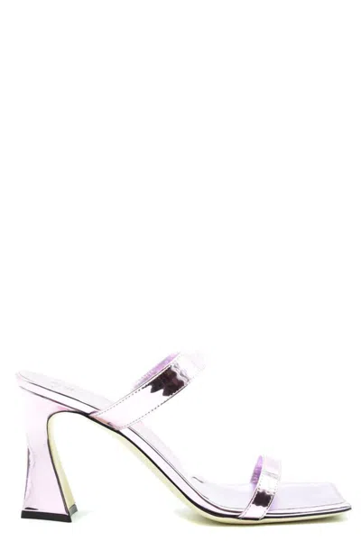 Giuseppe Zanotti Pink Leather Sandals In White