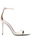 Giuseppe Zanotti Intriigo Leather Heel Sandals In White