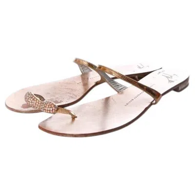 Pre-owned Giuseppe Zanotti , Sandals With Swarovski Stones