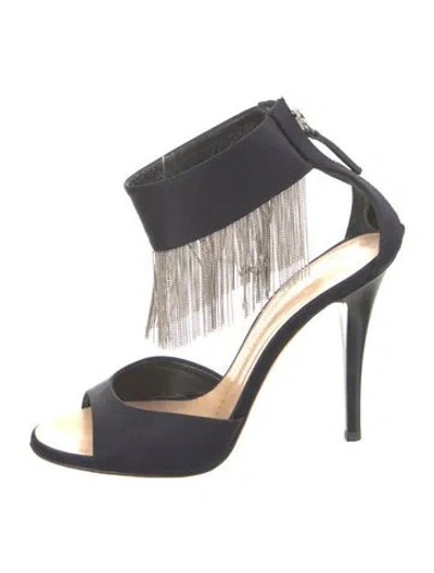 Pre-owned Giuseppe Zanotti Satin Sandals In Blue