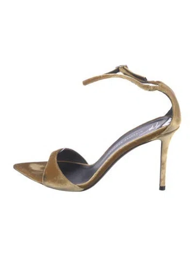Pre-owned Giuseppe Zanotti Satin Sandals In Blue