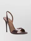 Giuseppe Zanotti Satin Stiletto Heel Sandals In Calf Leather In Purple