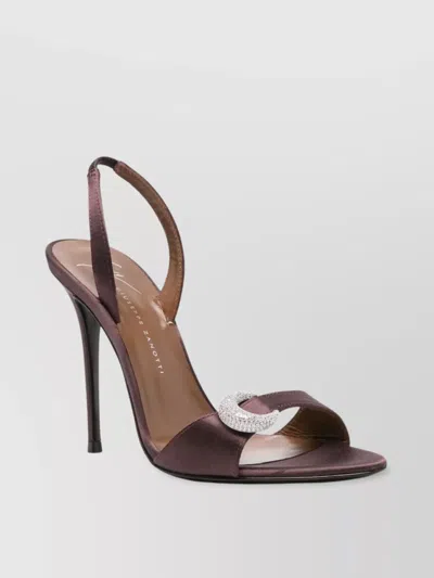 Giuseppe Zanotti Satin Stiletto Heel Sandals In Calf Leather