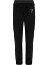 Giuseppe Zanotti Logo Embroidery Sports Pants In Black