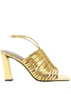 Giuseppe Zanotti Savoia Sandals Ankle Strap Open Square Toe In Brown