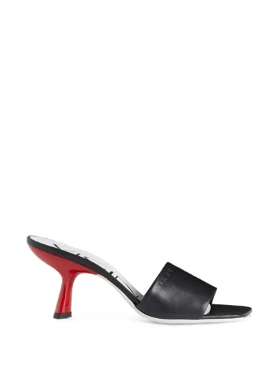 Giuseppe Zanotti Sculptural-heel Square-toe Mules In Black