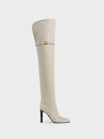 Giuseppe Zanotti Seal Over-the-knee 100 Boots In Neutral