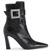 Giuseppe Zanotti Seattle 90 Buckled Leather Ankle Boots In Black