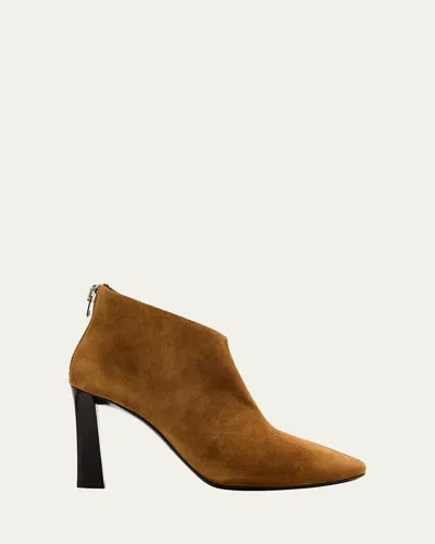 Giuseppe Zanotti Sensorial Suede Leather Ankle Booties In Brown