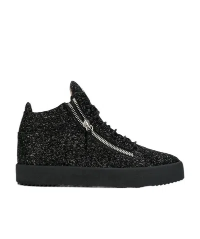Giuseppe Zanotti Sequined Sports Shoes In Black