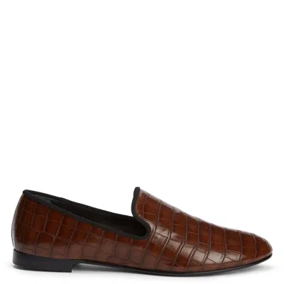 Giuseppe Zanotti Seymour Leather Loafers In Brown